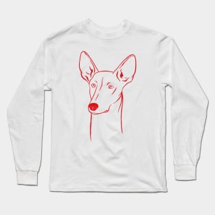 Ibizan Hound (Yellow and Red) Long Sleeve T-Shirt